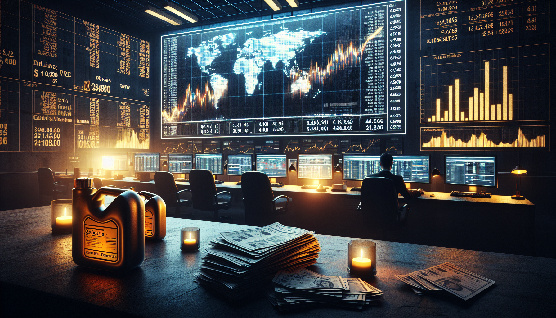 원유와 물가를 보는 거래실