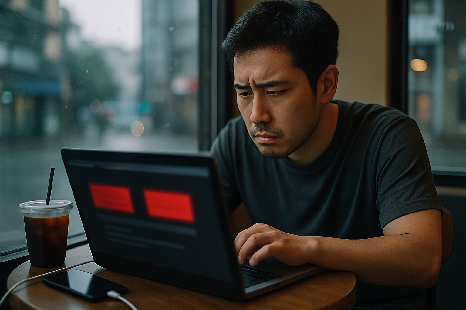 경고 화면을 보는 1인 개발자