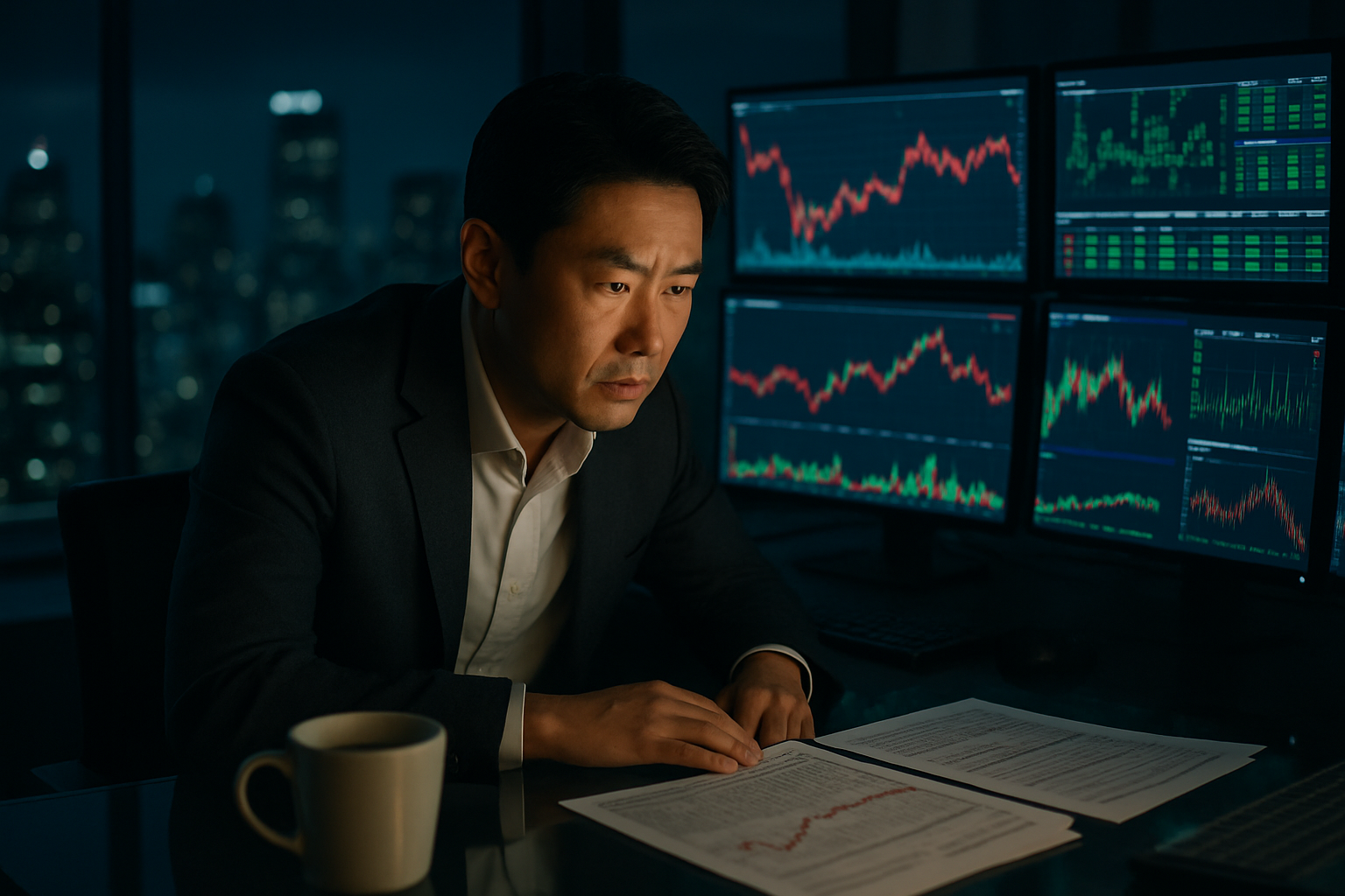 거래 데스크의 AI 시장 분석가