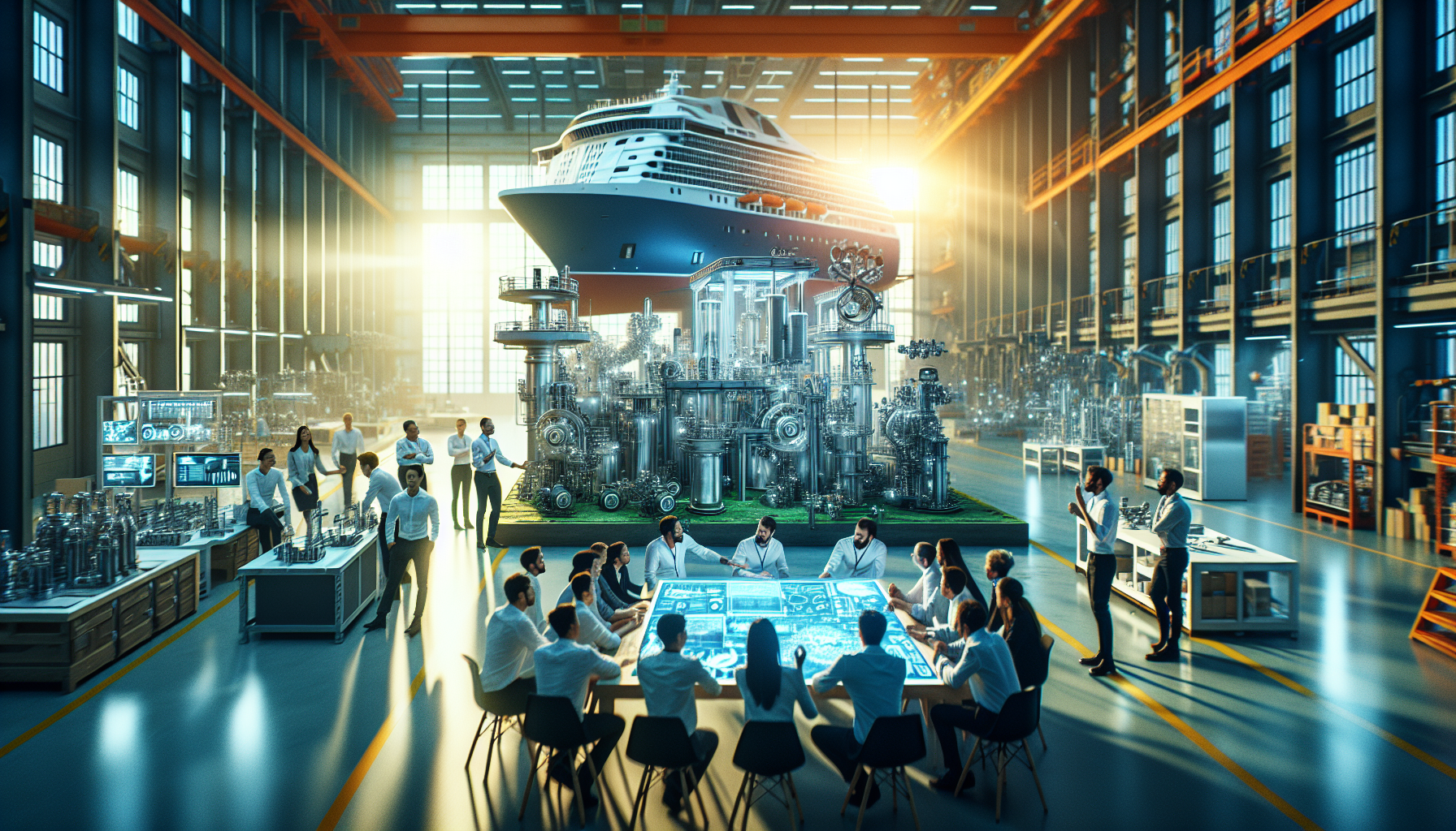 조선기술 협업 회의 장면